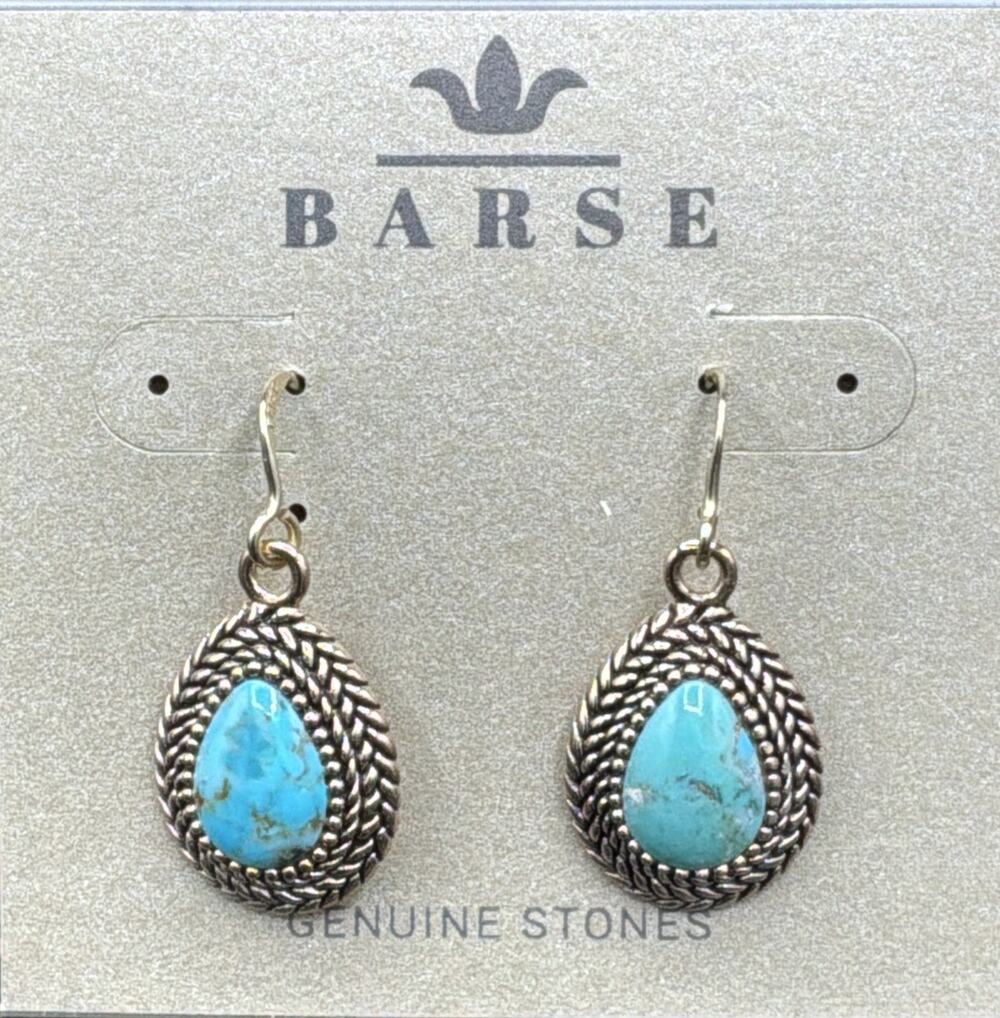 Barse Santo Domingo Earrings- Turquoise- Bronze- NWT